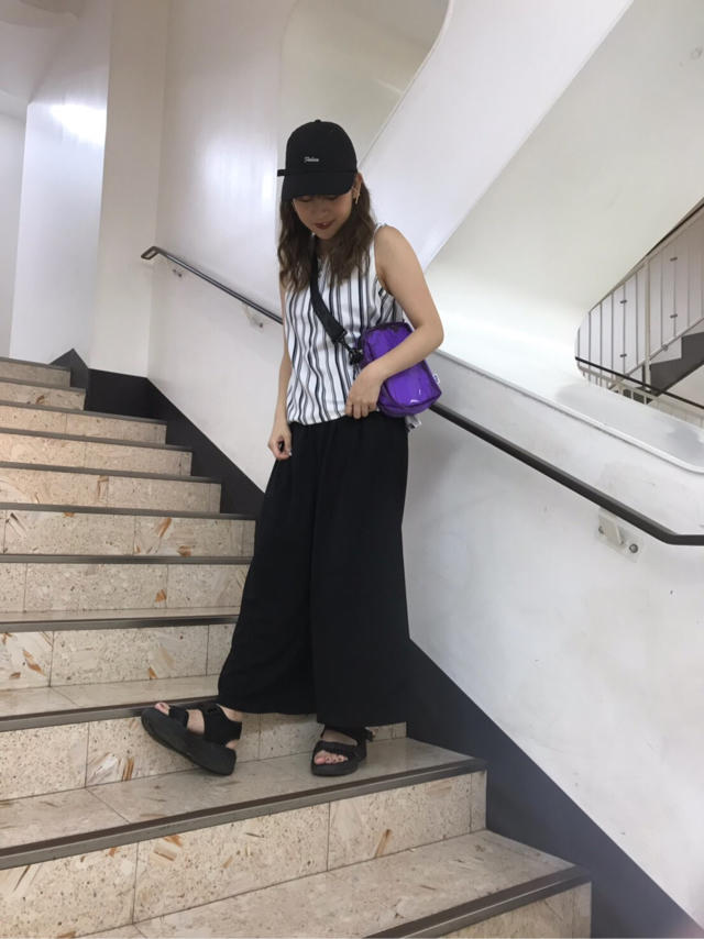 ストライプ柄セットアップ♡new nail♡ayaka