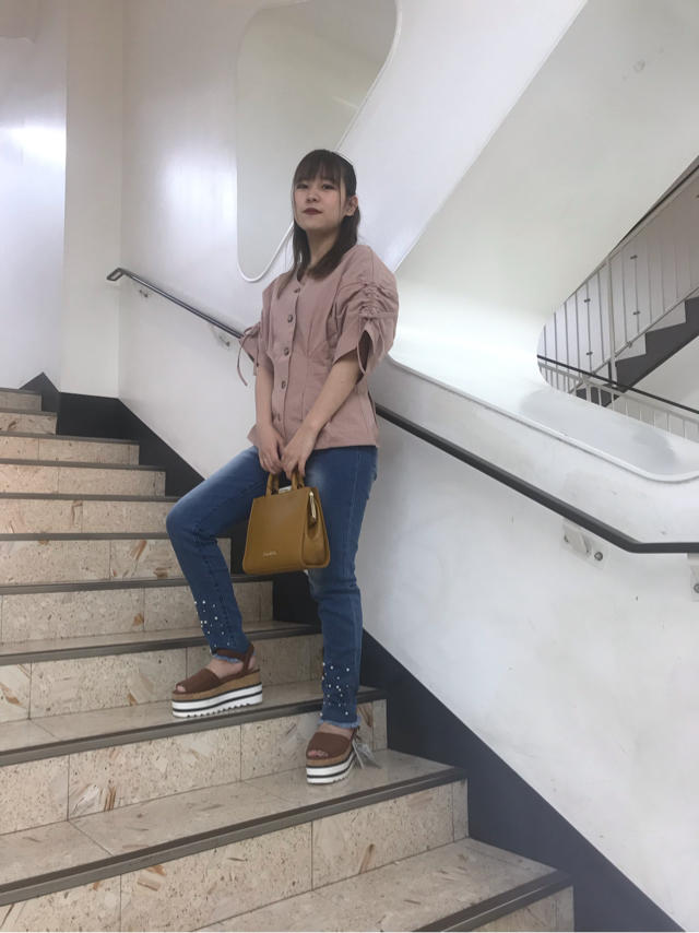 シャーリングトップス♡