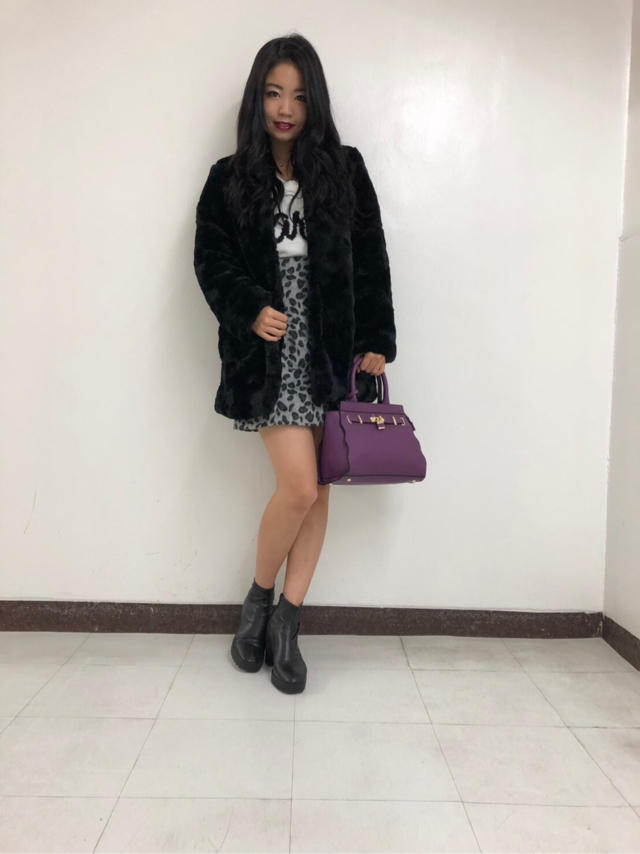 New♡ノーカラーロングファーコート♡marina
