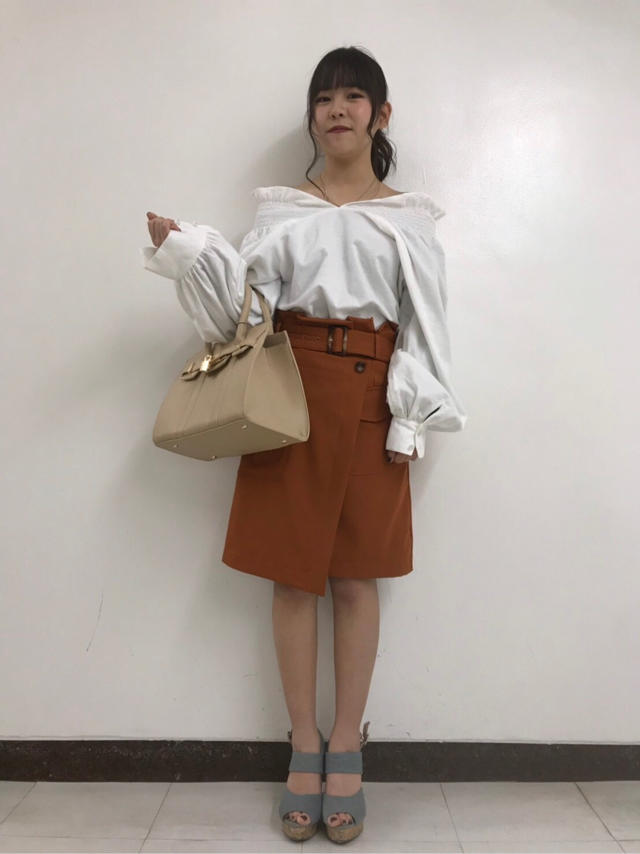 ワープポケットラップスカートコーデ♡rina