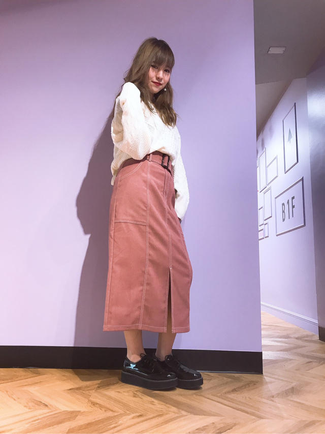後ろバックシャンケーブルニット♡沖縄旅行♡ayaka