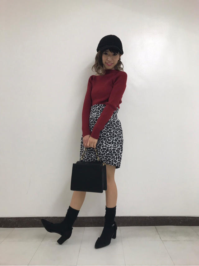肩開きニットコーデ♡rina