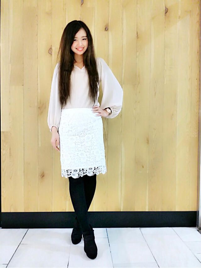 ビジューがcuteな大人レディコーデ♡大森