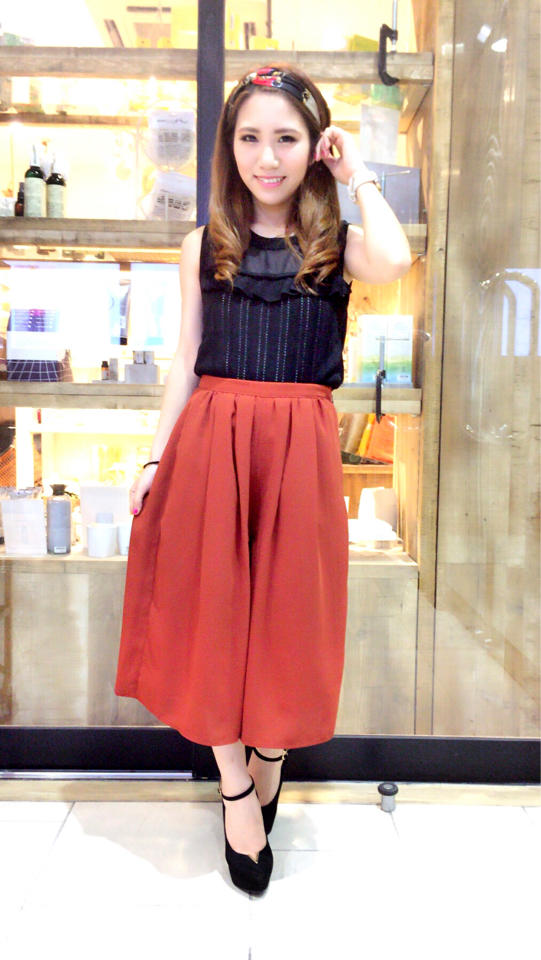 ノースリtops&ガウチョコーデ♡大森