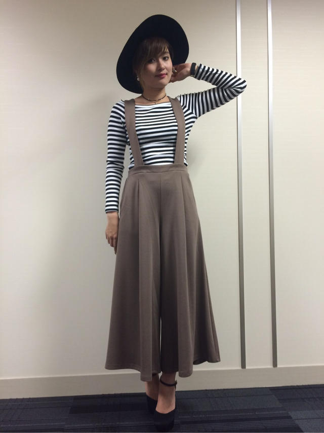 インナー＋サス付きワイドパンツ♡青木