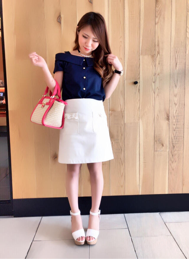 夏コーデ☆リボンモチーフスカート！