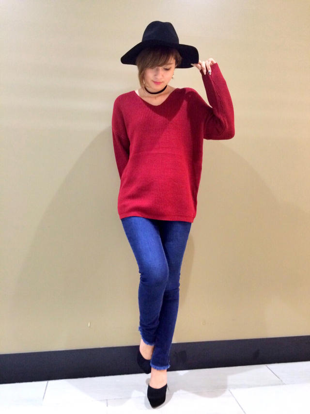 大人気♡ゆったりＶネックニット♪大森