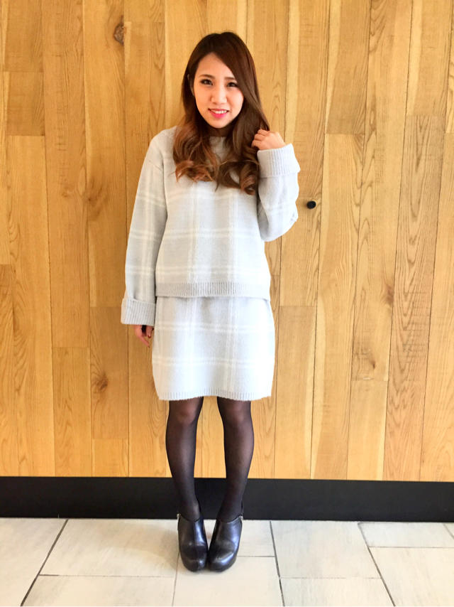 冬に着たい、チェックセットアップ♡大森