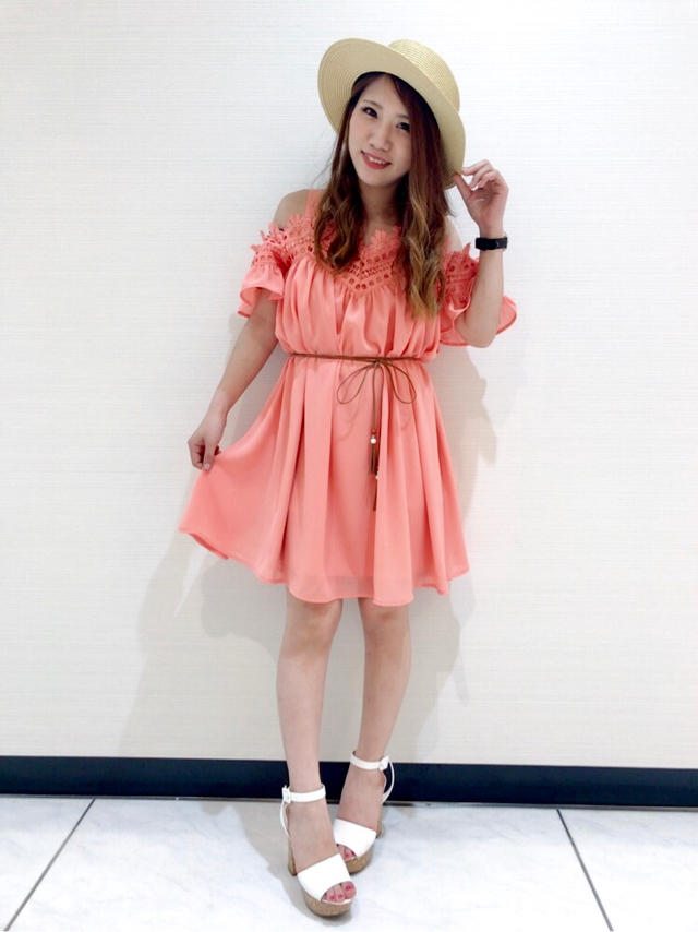 レースギャザーワンピース♡