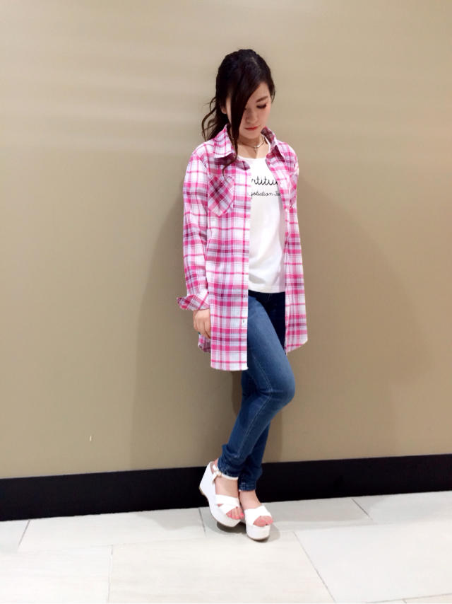 チェックシャツ着回しCODE♡西山