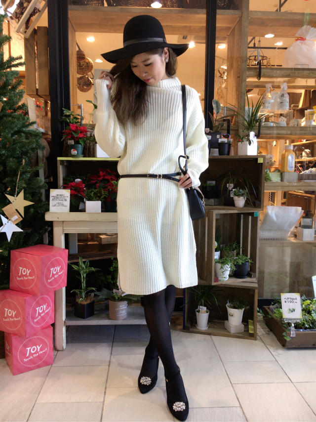 スリット入りニットワンピ♡青木