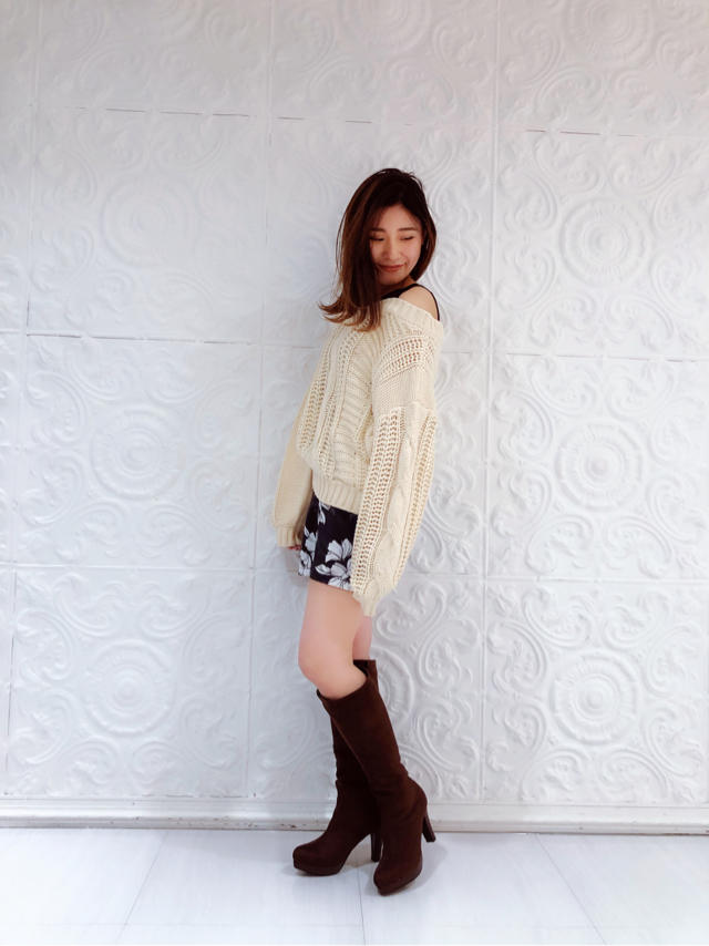 再入荷！レースレイヤード風ニット♡♡