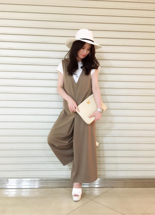 Tシャツ×サロペット #michika店長