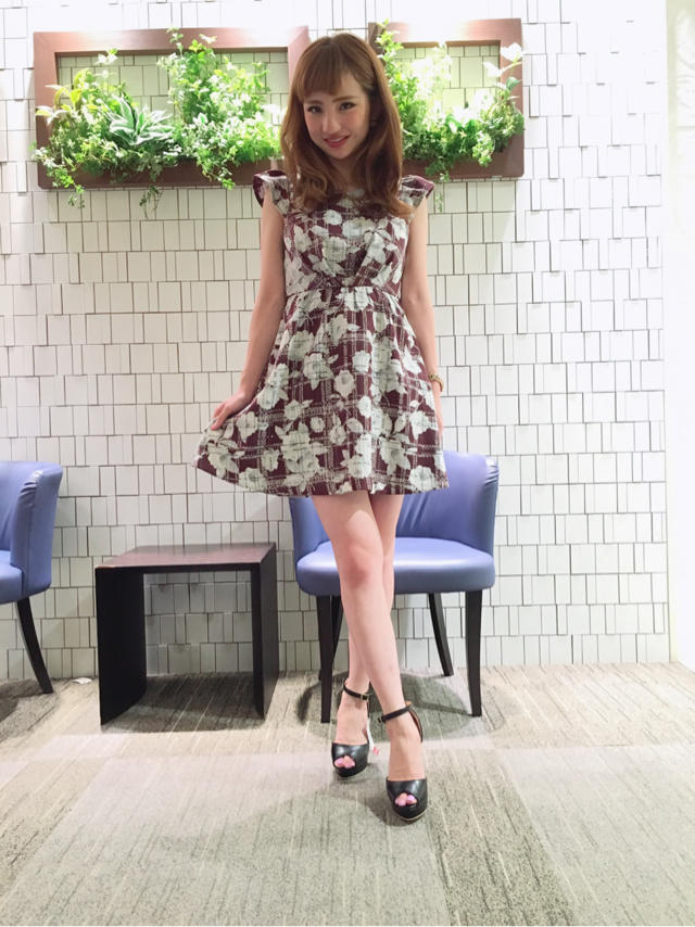 A/W新作♡花柄ワンピ#shokotan