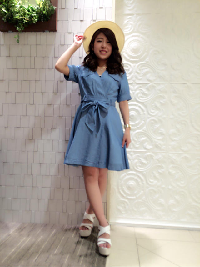 カシュクールリボンシャツワンピ♡#AYANO