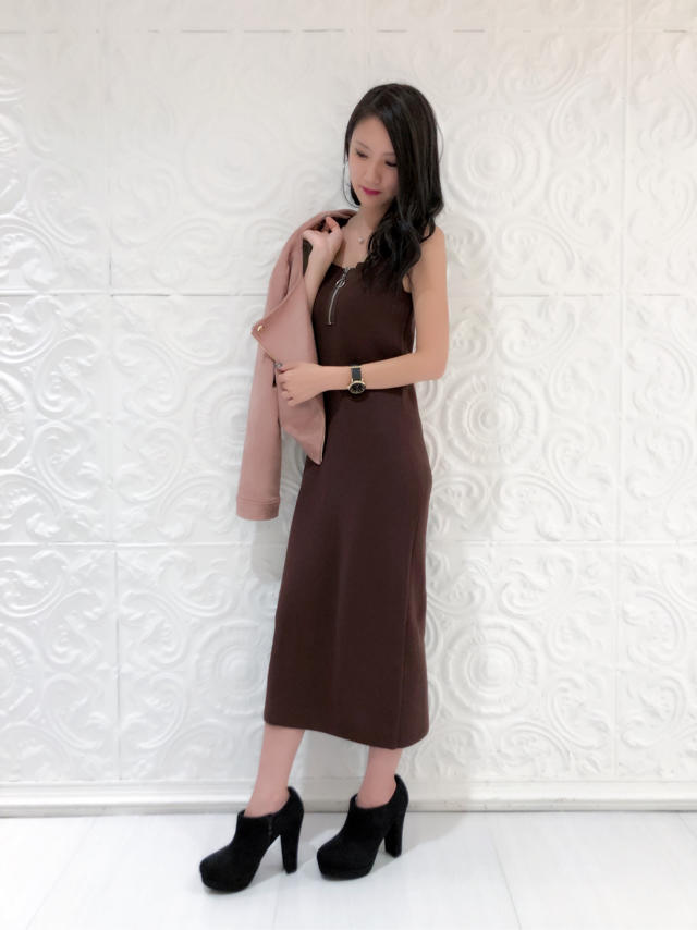 フロントジップタンクワンピース♡