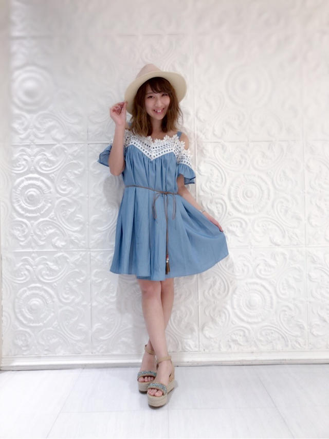 レースギャザーワンピ♡