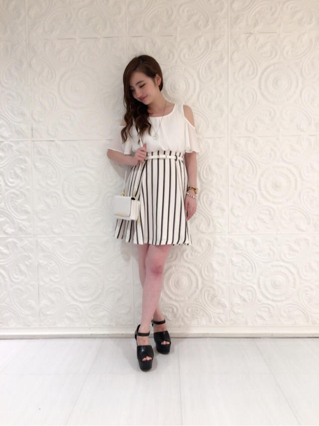 ドッキングストライプワンピ♡