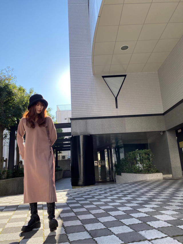 サイドプリーツカットワンピース♡♡