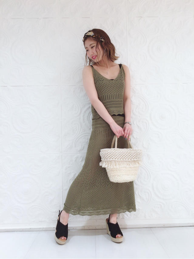 セットで主役級♡カギ編みニットアップ♡♡