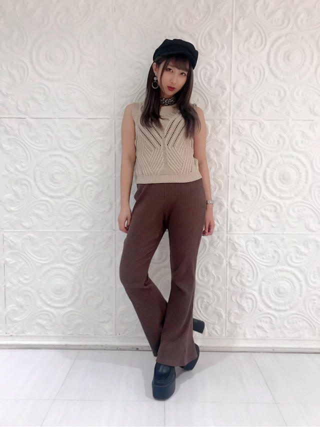 透かし編み❀ニットコーデ