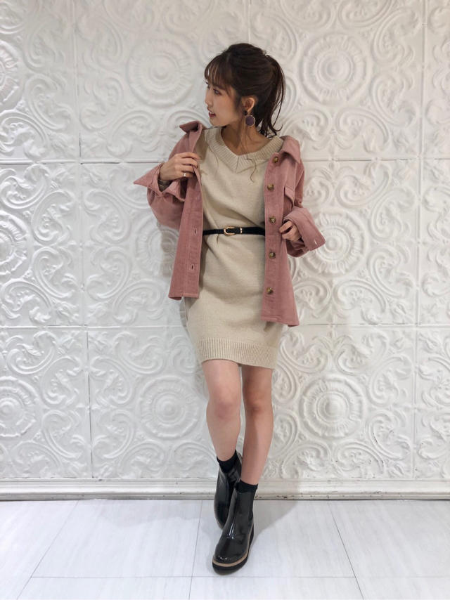 【CECIL定番❤️】ゆるめシルエットがかわいい‥o♡ベルト付きニットワンピ☞たぁーちゃん( •ө• )