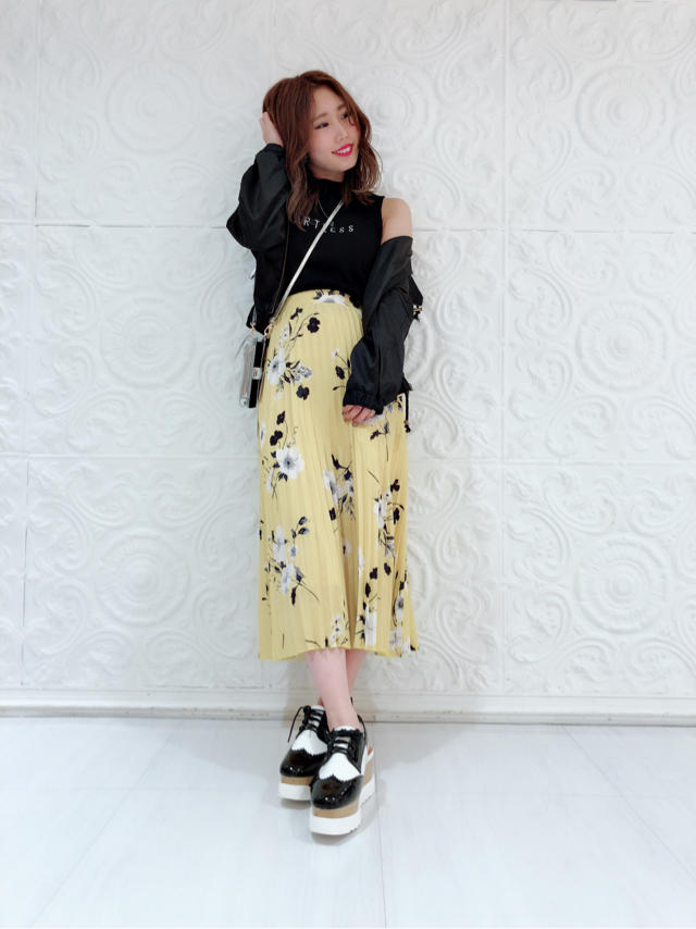 大花柄プリーツスカート♡♡