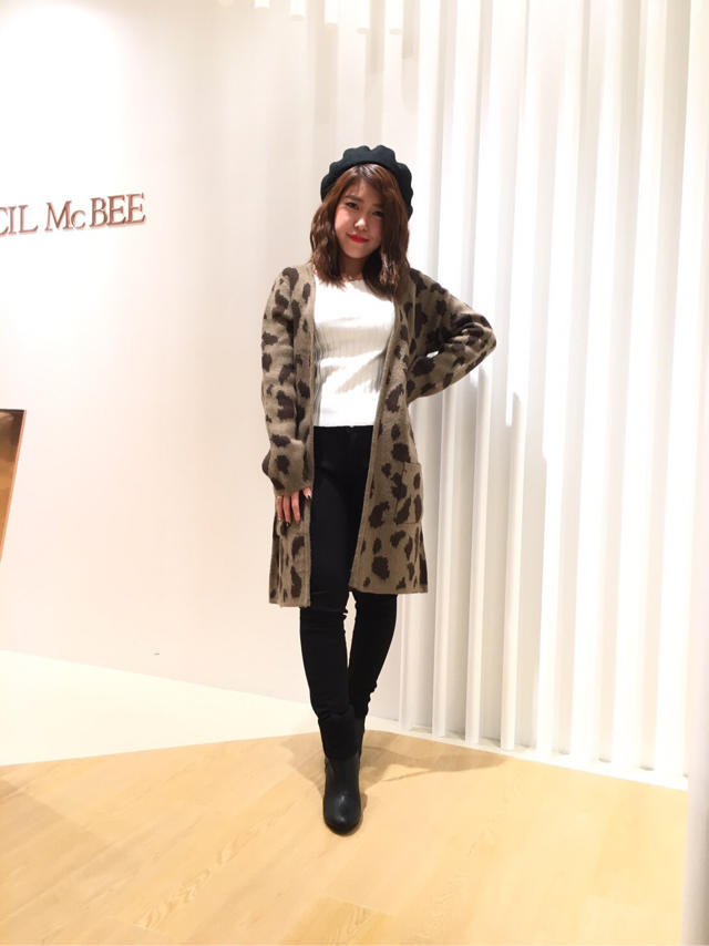 レオパードニットカーデ♡#AYANO