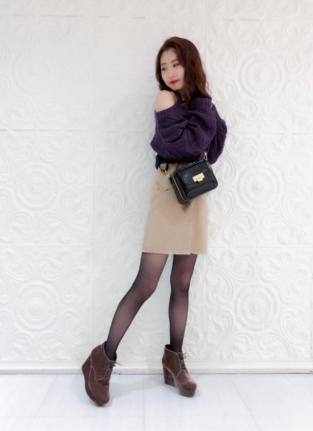 ワンショルケーブルニット♡♡