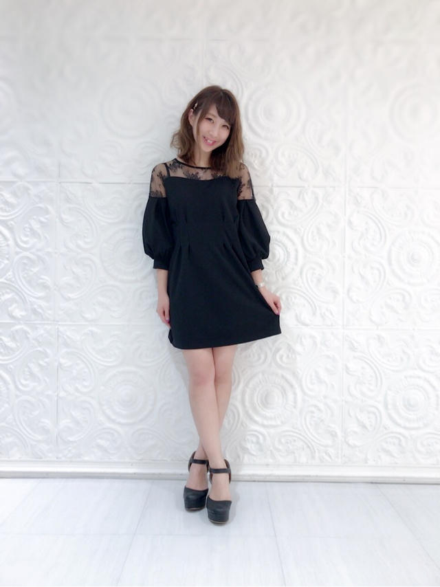 大人可愛い♡チュール切り替えワンピ