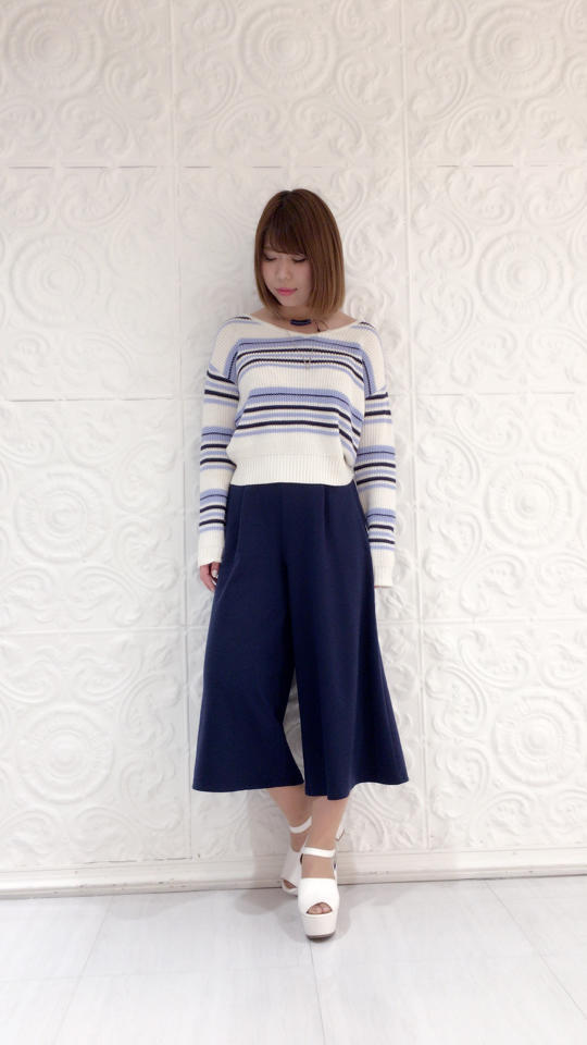 ボーダーニットセットアップ♡
