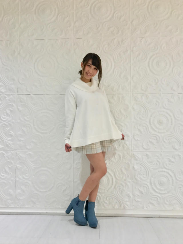 春先でも着れるAラインニット♡