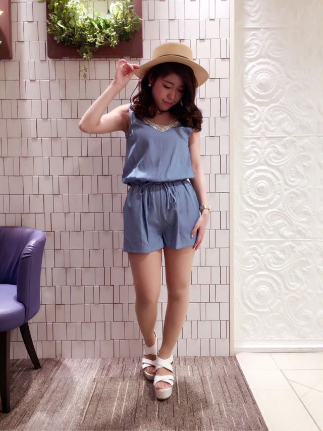 STAFF CODE♡デニムロンパース
