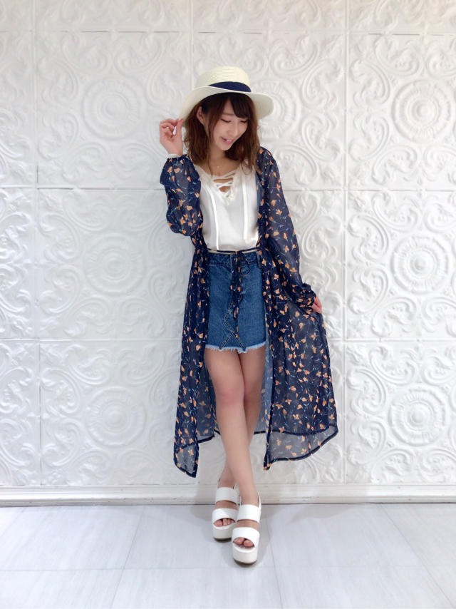 花柄シフォンガウン♡♡