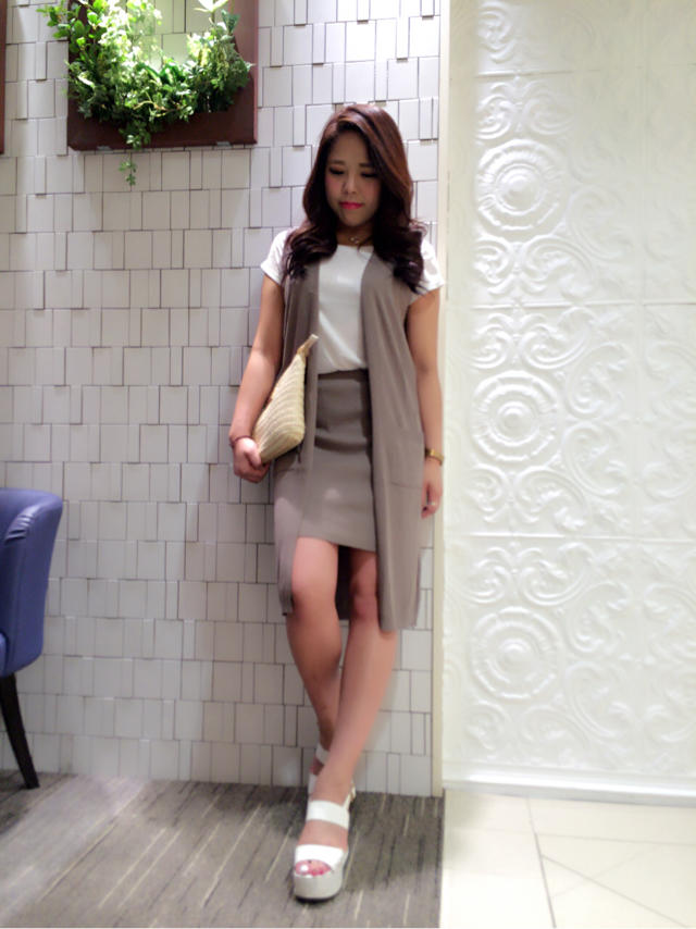 ニットロングジレインナー付きセットアップ♡#FUMINA