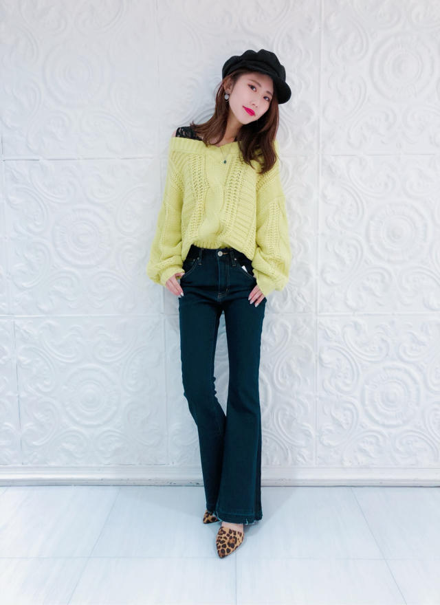 レースレイヤード風ニット♡♡