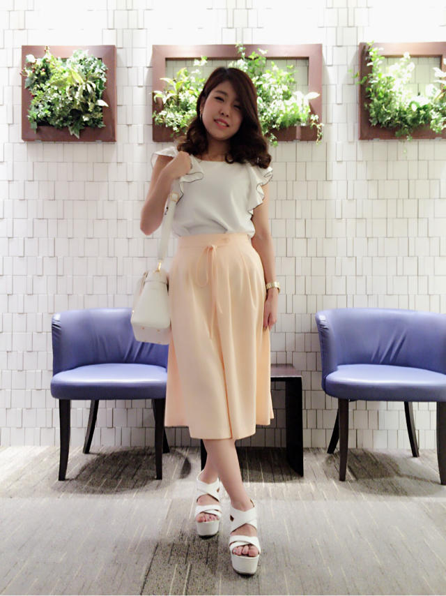袖フリルトップス♡#AYANO