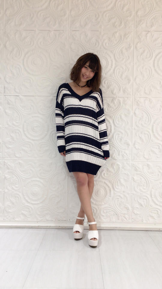 バックスピンドルニットワンピース♡#REINA
