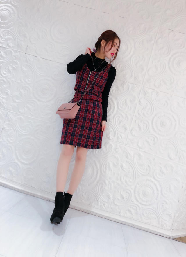 ツイードチェックセットアップ♡♡