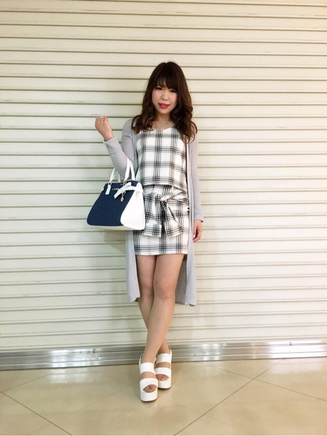 チェック柄セットアップ #SAKI