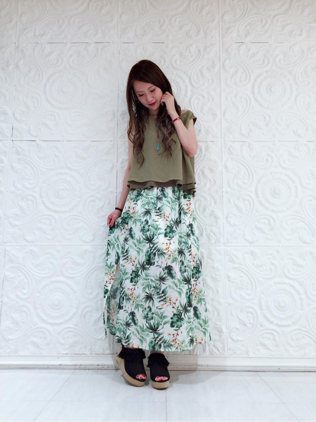 リーフプリントスリットSK♡