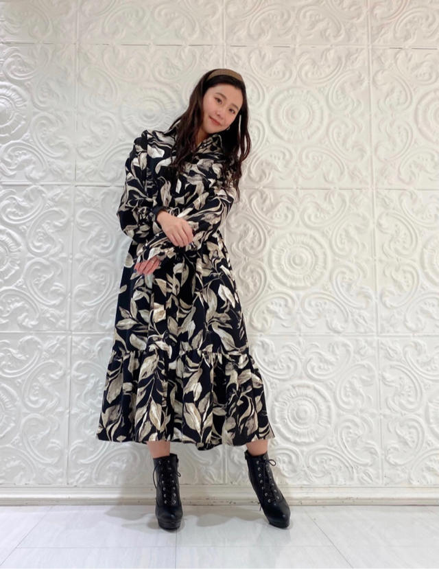 花柄ロングシャツワンピース♡♡