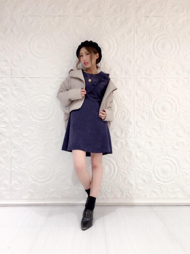 コーディロイフリルワンピ♡♡
