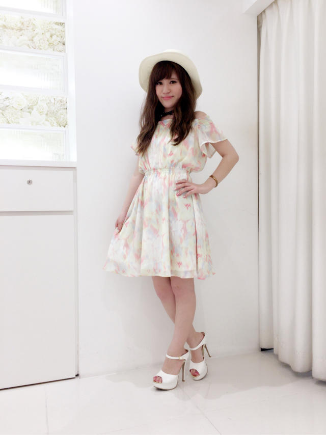 ぼかし花柄ワンピース☆★ゆき