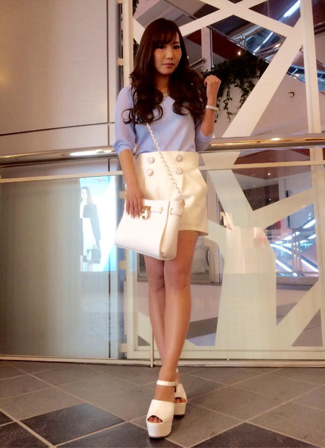 裾シフォンニット♡簡単ヘアアレンジ♡asami