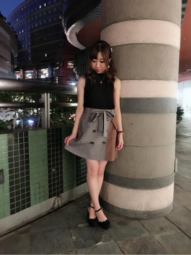 チェックskirt♡