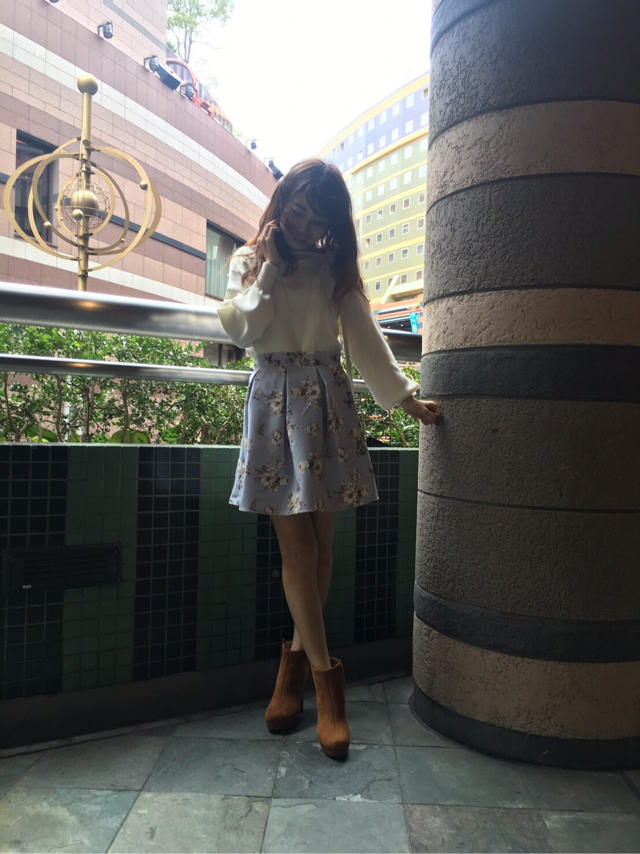 熊手チーフ♡花柄スカート