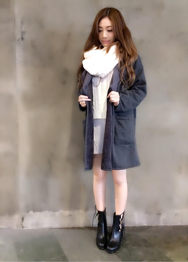 裏起毛フード付きカーディガン♡つぐちゃん♡