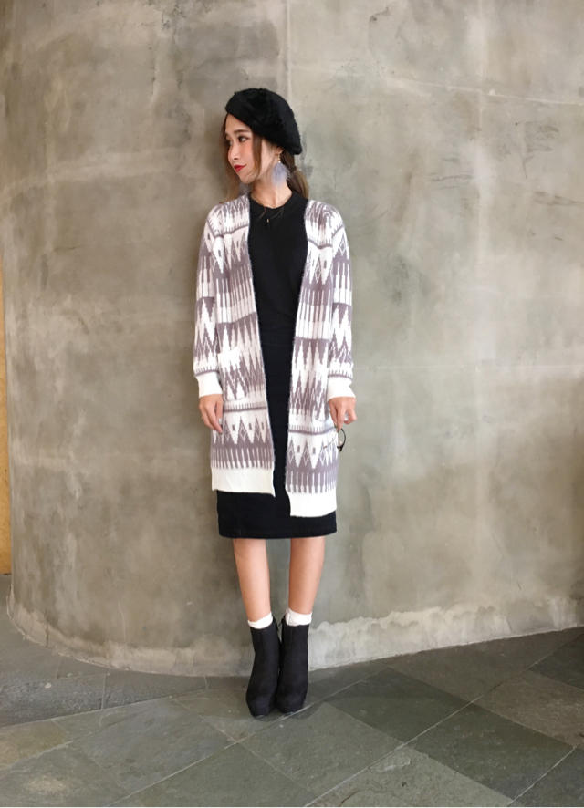 ネイティブ柄カーディガン♡なべ♡久々のマツエク♪