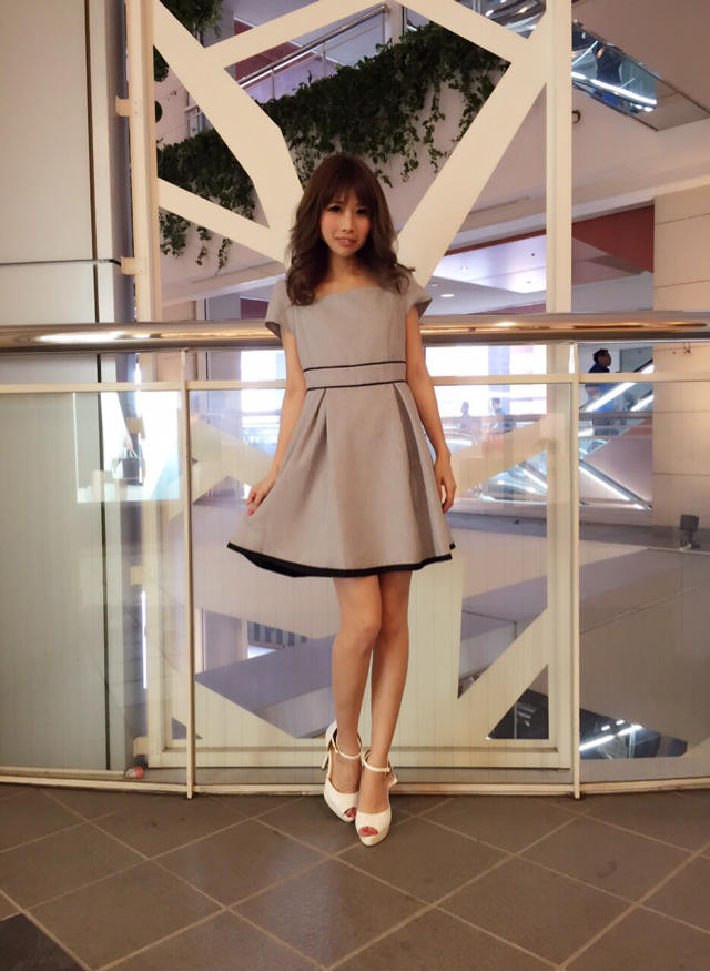 パイピングフレアワンピース♡お客様♡熊手チーフ